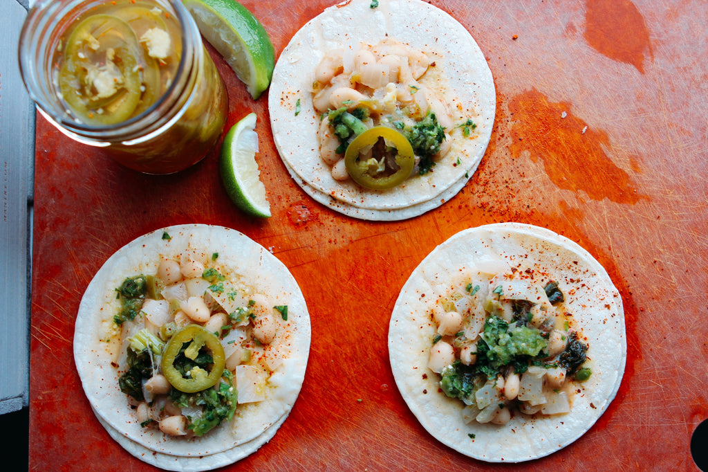 Stewed White Bean, Pork &amp; Kale Tacos
    
    
     - Mantry Inc.