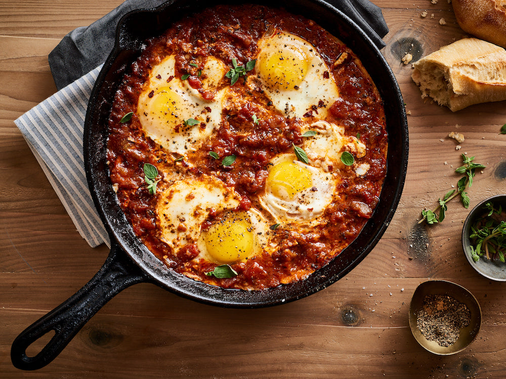 Eggs Poached in Shakshuka - Mantry Inc.