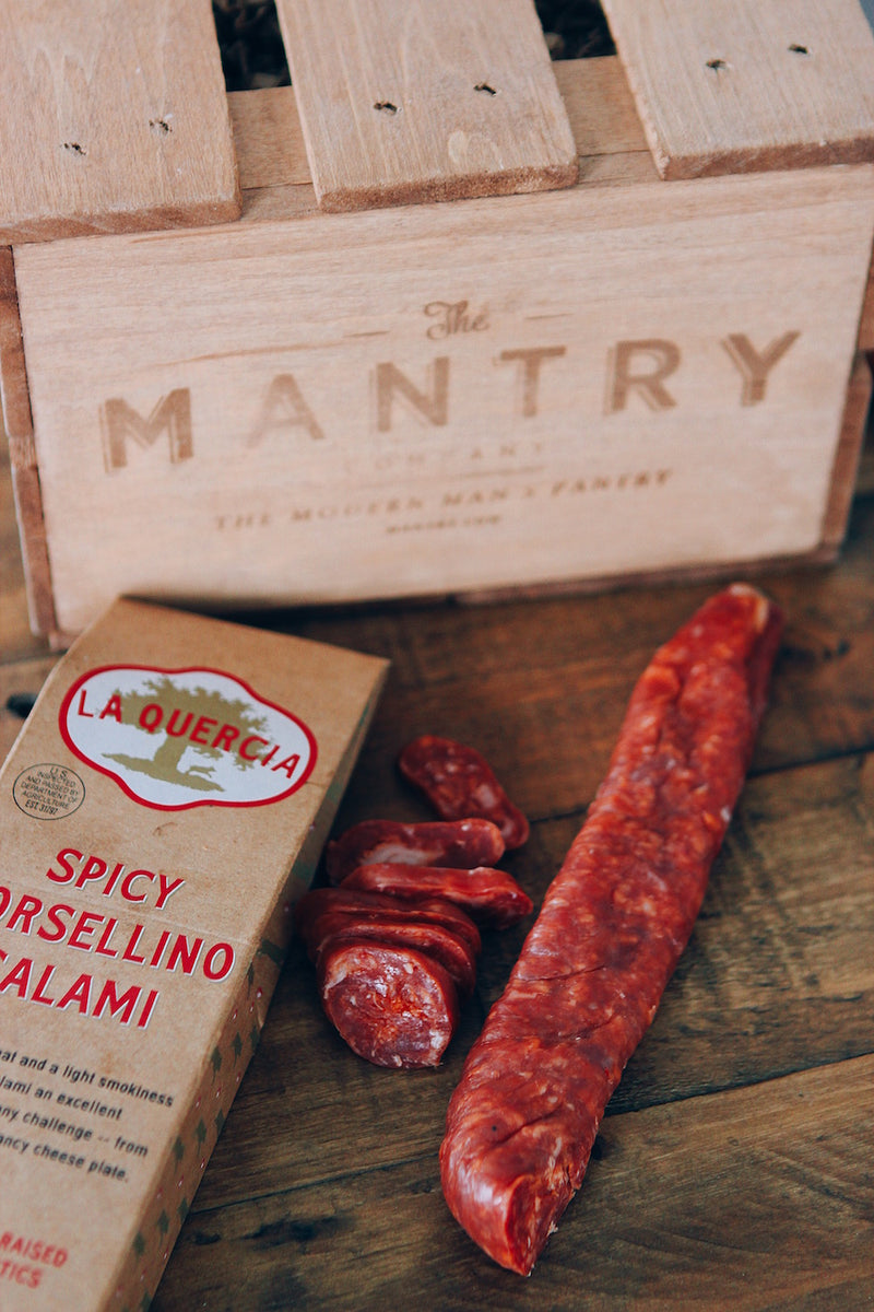 One Good Find La Quercia Spicy Borsellino Salami Mantry Inc.