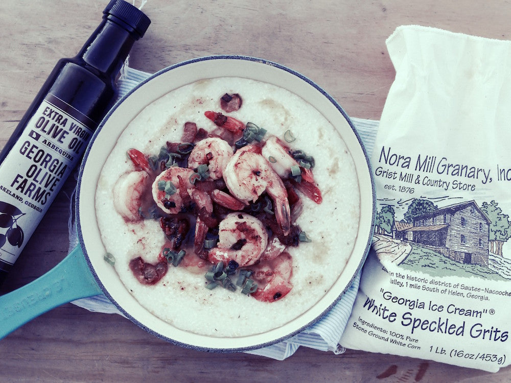 Shrimp and Hominy Grits Mantry Inc.