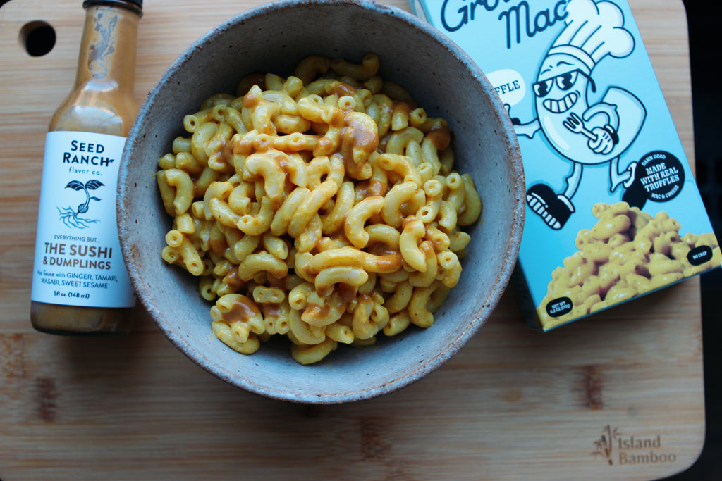 Truffle Mac With Crispy Jerky Mantry Inc.